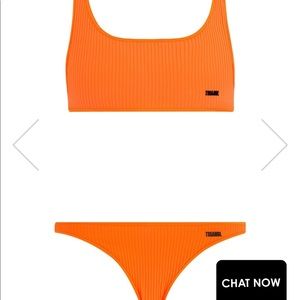 Ultralight Pop Orange Triangl bikini set